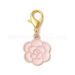 Alloy Pink Enamel Pendant Decorations&nbsp;HJEW-JM04638