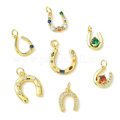 7Pcs 7 Styles Brass Micro Pave Cubic Zirconia Pendants&nbsp;ZIRC-CJ0003-37