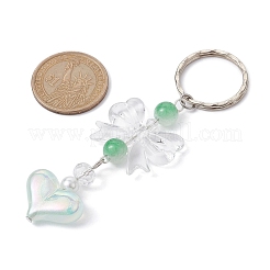 Acrylic Heart with Bowknot Keychains&nbsp;KEYC-JKC00612