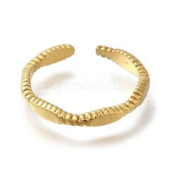 Ion Plating(IP) 304 Stainless Steel Cuff Rings for Women&nbsp;RJEW-U017-01G