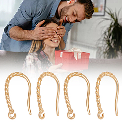 40Pcs Brass Ear Wire&nbsp;KK-BBC0024-16G