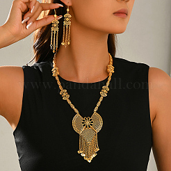 Vintage Alloy Hollow Bowknot Tassel Earrings & Necklaces Sets for Women&nbsp;XI4040