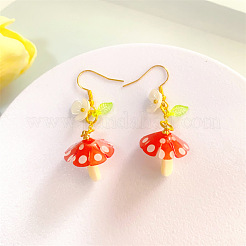 Acrylic Mushroom Dangle Earrings&nbsp;FS-WGCEC1E-01