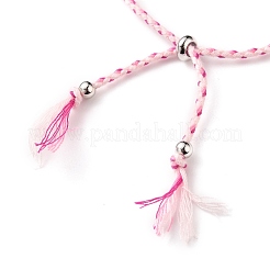Adjustable Braided Cotton Cords Slider Bracelets Making&nbsp;AJEW-JB00797