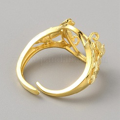 Adjustable Brass Ring Components&nbsp;LS-KK-WH0079-41G