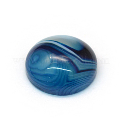Dyed Natural Striped Agate/Banded Agate Cabochons&nbsp;X-G-R348-16mm-01
