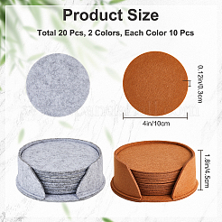 Felt Cup Mat&nbsp;AJEW-CN0002-87C