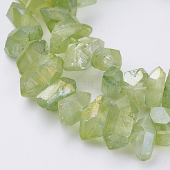 Electroplated Natural Quartz Crystal Bead Strands&nbsp;G-F336-04