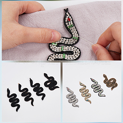 4Pcs 4 Styles Cloth and Rhinestone Handmade Cloth Patch&nbsp;DIY-GF0010-80