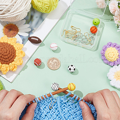 8Pcs 8 Styles Sports Silicone Beads Knitting Needle Protectors/Knitting Needle Stoppers&nbsp;DIY-NB0010-34