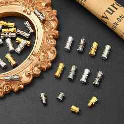 30Pcs 3 Colors Column Brass Screw Clasps&nbsp;FIND-CJ0005-71
