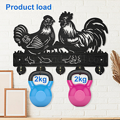 Wood & Iron Wall Mounted Hangers&nbsp;HJEW-WH0055-098