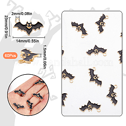60Pcs Light Gold Plated Alloy Pendants&nbsp;ENAM-SC0005-21