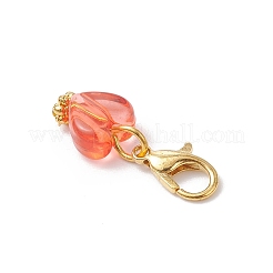 Transparent Acrylic Heart Pendant Decorations&nbsp;HJEW-JM04123