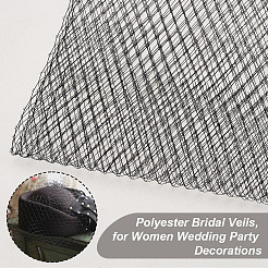 Polyester Birdcage Bridal Veil Netting&nbsp;AJEW-WH0471-103B-01