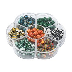 140Pcs 7 Styles Synthetic Malachite Beads&nbsp;G-YW0001-16