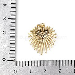 Brass Micro Pave Cubic Zirconia Pendants&nbsp;KK-S528-12G