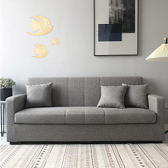3 Sets 3 Style Fish Acrylic Mirror Wall Stickers&nbsp;DIY-CF0001-02A