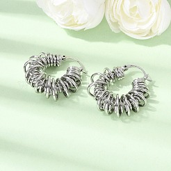 Brass Hoop Earrings for Women&nbsp;EJEW-K334-01P