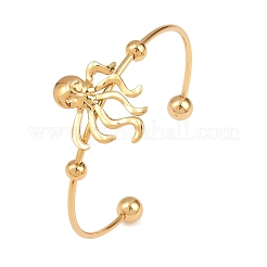 Ocean Theme 304 Stainless Steel Cuff Bangles&nbsp;SA-Z002-02G-01