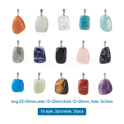 Natural & Synthetic Mixed Gemstone Pendants&nbsp;G-TA0001-11