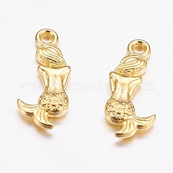 Tibetan Style Alloy Mermaid Pendants&nbsp;X-TIBEP-5402-G-FF