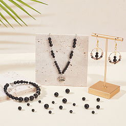 120Pcs 3 Style Natural Black Tourmaline Beads Strands&nbsp;G-OC0005-19