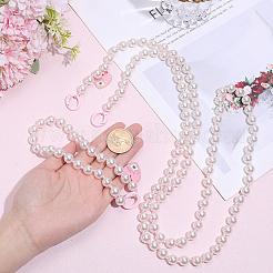 1 Bag ABS Plastic Imitation Pearl Bead Mobile Straps&nbsp;HJEW-BM0002-01