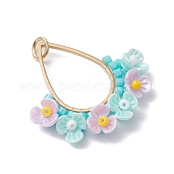 Glass Seed Beaded Pendants&nbsp;PALLOY-MZ00600-02