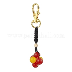 Dyed Natural Malaysia Jade Clover Pendant Decoration&nbsp;KEYC-JKC00979