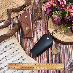 2Pcs 2 Colors Vintage PU Leather Key Packing Bags with Alloy Clasps&nbsp;ABAG-GL0001-07