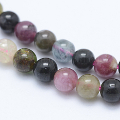 Natural Multicolor Tourmaline Beads Strands&nbsp;G-J373-08-4mm