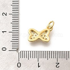 Brass Micro Pave Clear Cubic Zirconia Pendants&nbsp;KK-L225-018G
