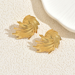 Stainless Steel Vortex Spiral Stud Earrings&nbsp;QW2391