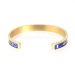 304 Stainless Steel Cuff Bangles&nbsp;BJEW-Q684-05G