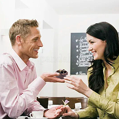 2-Slot Wood Couple Ring Storage Boxes with Velvet Inside&nbsp;CON-CL0001-28C