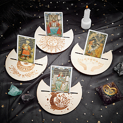 Wooden Tarot Card Stand Holder&nbsp;DJEW-WH0034-33B