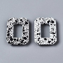 Spray Painted CCB Plastic Linking Rings&nbsp;X-CCB-Q091-017A