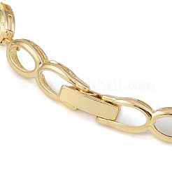 Cubic Zirconia Oval Link Chain Bracelet&nbsp;BJEW-Z069-01G-01
