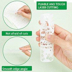 2 Sets 2 Styles PET Hollow Out Plastic Drawing Painting Stencils Templates&nbsp;AJEW-GF0006-91D