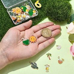 40Pcs 8 Styles Alloy Enamel Pendants&nbsp;ENAM-CJ0006-10