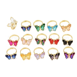 Brass Micro Pave Cubic Zirconia Finger Rings&nbsp;GL-CBA65A8-01G