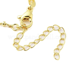 Brass Micro Pave Clear Cubic Zirconia Satellite Chain Locket Pendant Necklaces for Women&nbsp;NJEW-M009-03G-A
