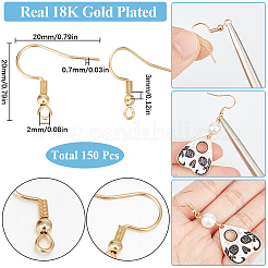 150Pcs 304 Stainless Steel Earring Hooks&nbsp;STAS-SC0008-22