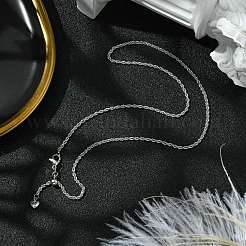 2mm Rack Plating Brass Rope Chain Adjustable Slider Necklaces for Women Men&nbsp;MAK-L044-06P