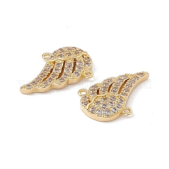 Brass Micro Pave Cubic Zirconia Connector Charms&nbsp;KK-E068-VC079