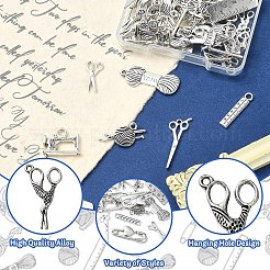 45Pcs 9 Styles Tibetan Style Alloy Pendants&nbsp;DIY-YW0010-09