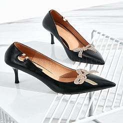 2Pcs Bowknot Alloy Crystal Rhinestone Wedding Shoe Decorations&nbsp;FIND-LP0003-71