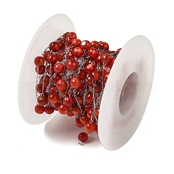 304 Stainless Steel Cable Chains with Dyed Shell Beads&nbsp;STAS-B067-04B-02