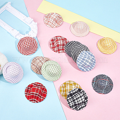 15Pcs 15 Colors Polyester & EVA & Velvet Tartan Pattern Doll Hat&nbsp;DOLL-GA0001-32